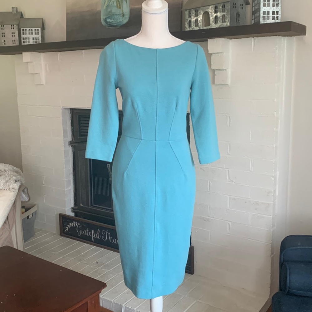 Boden Teal Sheath Dress